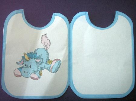 Incert Blue Baby Boy Bib  by Lynda Harman