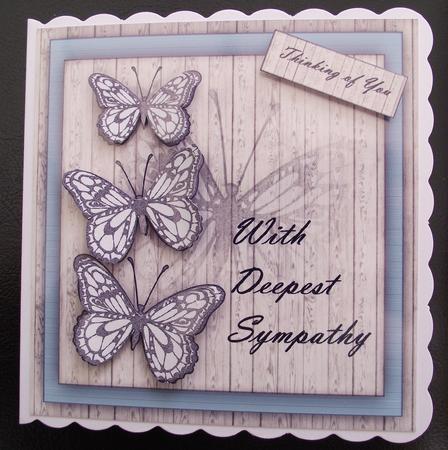 Butterfly Sympathy Wishes -  by Lynda Harman