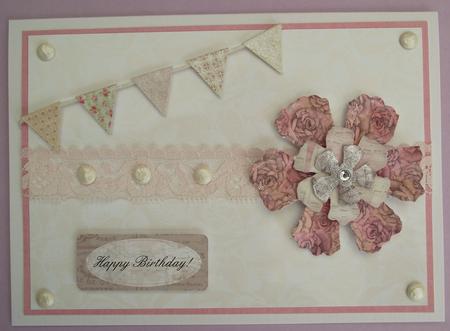 Vintage Rose A4 Backing Paper - Subtle Shade by Lynda Harman