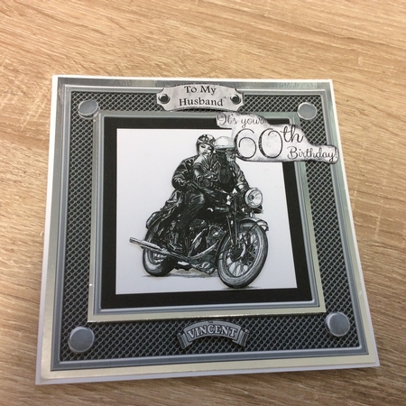 Vincent Motorcycle & Riders by Lynda Knox