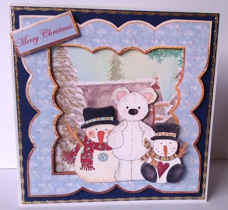 Snow Friends Polar Bear and Snowman by Lynda Tully