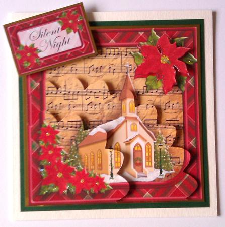 Christmas Church Silent Night Music Corner Stacker by Lynda Tully