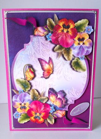 Beautiful Pansies & Butterflies Toppers by Lynda Tully