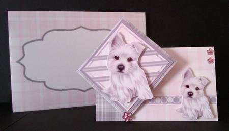 Twist Turn Card - Terrier Puppy by Lynda Tully
