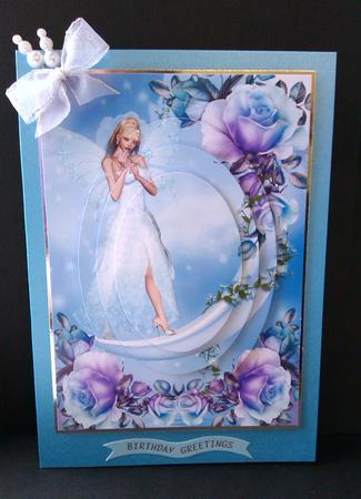 Blended Roses Moon Fairy Oval Stacker 2 by Lynda Tully