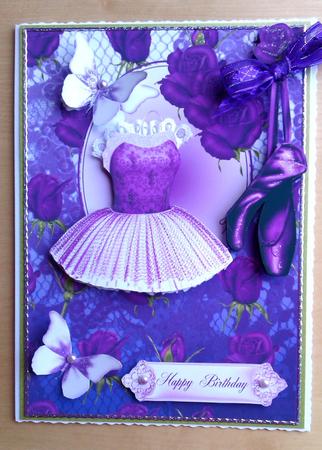 Purple Tutu,ballet Shoes and Roses by Lynda Tully