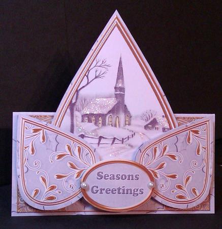 Old Snow Church Seasons Greetings Teardrop Trio Kit by Lynda Tully