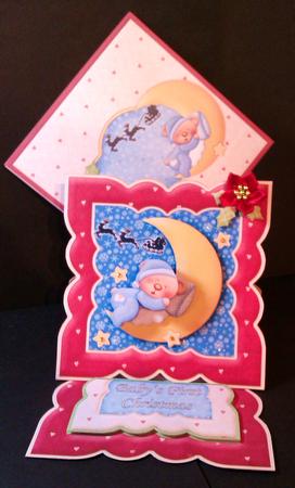Baby Boys First Christmas Easel Card Kit by Lynda Tully