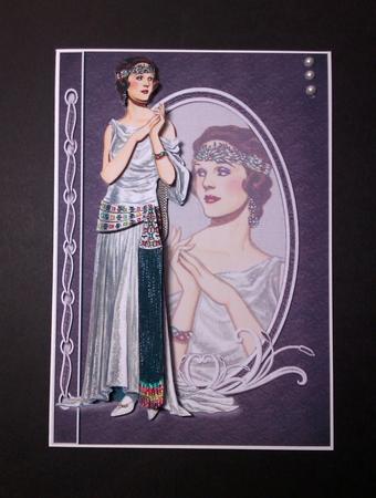 Twenties Jeweled Fashion Reflectionsdecoupage by Lynda Tully