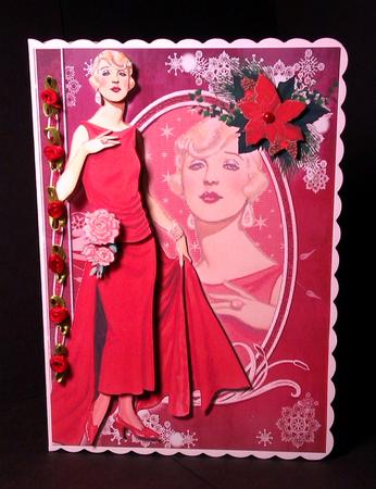 Christmas Party Deco Dress Fashion Reflections Decoupage by Lynda Tully