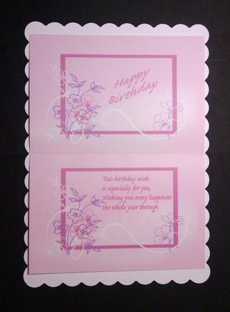 Birthday Verse - Pink Flowers by Lynda Tully