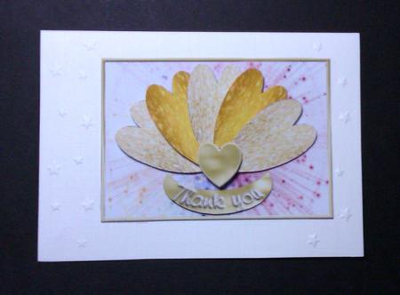 Faux Fan Golden Hearts by Lynda Tully