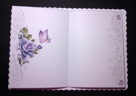 Blank Lilac Roses Insert by Lynda Tully