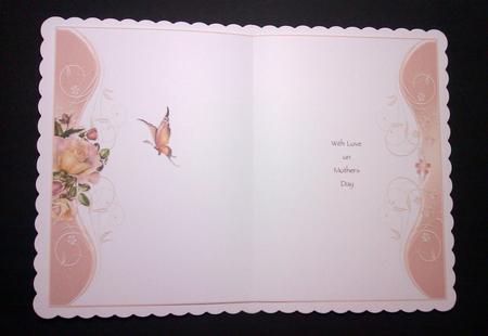 Mothers Day Roses & Butterfly Insert by Lynda Tully