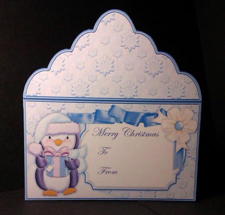 Christmas Money Wallet Envelope Penguin Gift by Lynda Tully