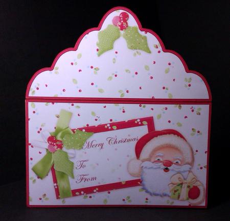Christmas Money Wallet Envelope Santa Hugs by Lynda Tully