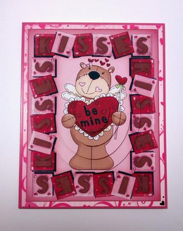 Valentine Bear Be Mine Valentine Oval Pyramid by Lynda Tully