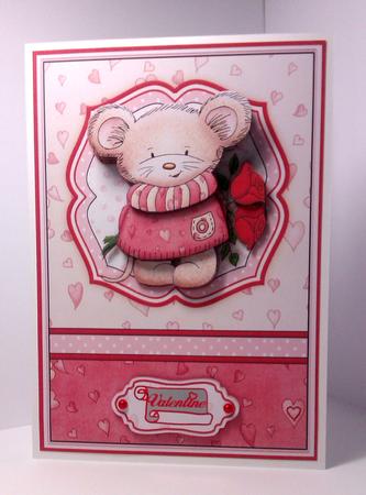 Maurice the Mouse Valentine's Day Topper & Decoupage by Lynda Tully
