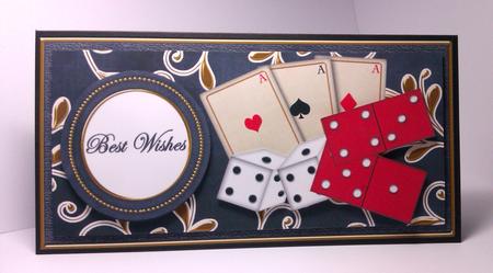 Black Games Best Wishes Dl Decoupage Topper by Lynda Tully