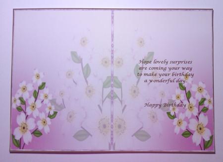 A Pretty Floral Birthday Insert by Lynda Tully