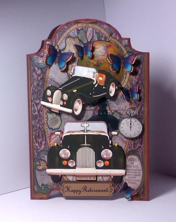 Screen Card Vintage Car Male by Lynda Tully