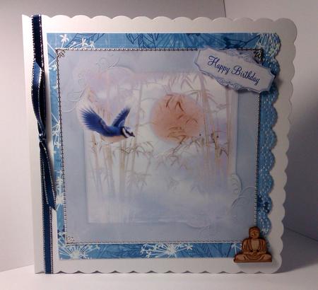 Oriental Flutters 8x8 Topper by Lynda Tully