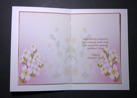 Pretty Floral Mother's Day Insert by Lynda Tully