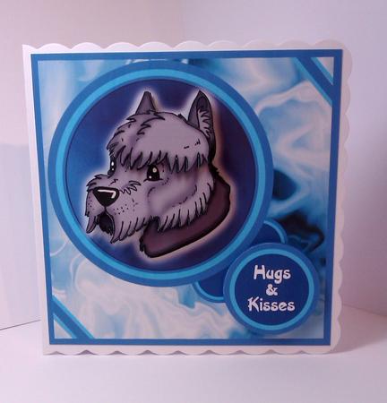 Scruffy Dog Head by Lynda Tully