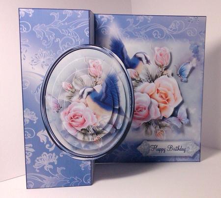 Blue Bird Flutters No Holes Fold Mini Kit by Lynda Tully