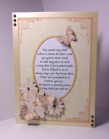 Card for a Childminder 1 by Lynda Tully