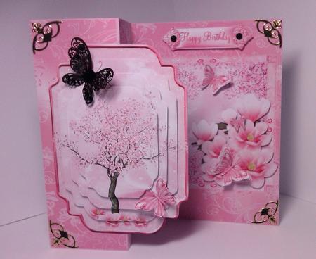 Cherry Magnolia Blossom No Holes Fold Mini Kit by Lynda Tully
