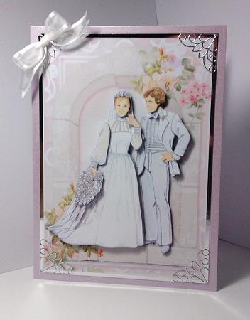 The Wedding Arch Card Front and Decoupage by Lynda Tully
