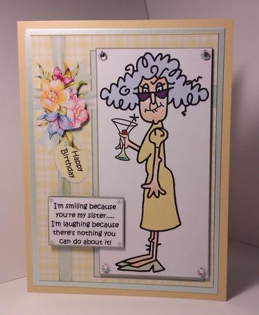 Stella is Smiling for Her Sister Quick Card by Lynda Tully