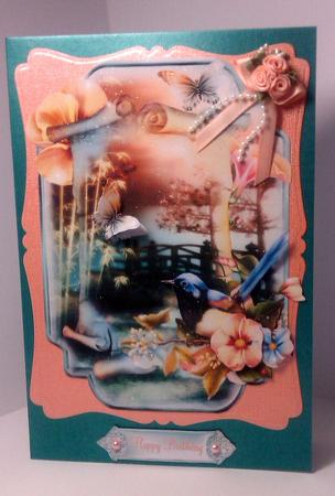 Beautiful Tranquil Moments Shaped Topper by Lynda Tully