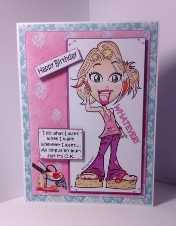 Teen Diva Does What She Wants Quick Card by Lynda Tully