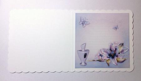 Perfume, Lilies & Butterfly Blank Insert by Lynda Tully