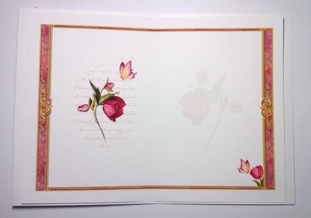 Flower & Butterfly Blank Insert by Lynda Tully