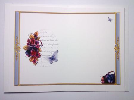 Deep Purple Roses Insert by Lynda Tully