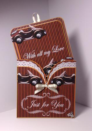 Vintage Car All My Love Vintage Pocket Pull Card Kit by Lynda Tully