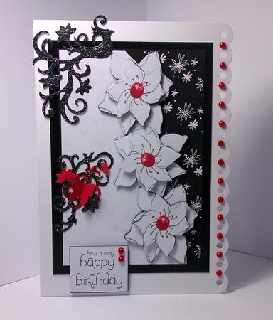 Black and White Collection 3 Flowers by Lynda Tully