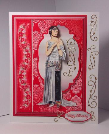 Deco on Red by Lynda Tully