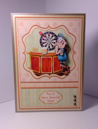 Beer at the Pub Card Topper & Decoupage by Lynda Tully