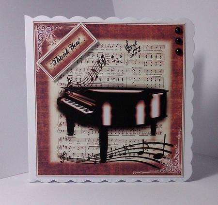 The Piano and Music Sheet Topper by Lynda Tully