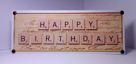 Happy Birthday Large Dl Card Front by Lynda Tully