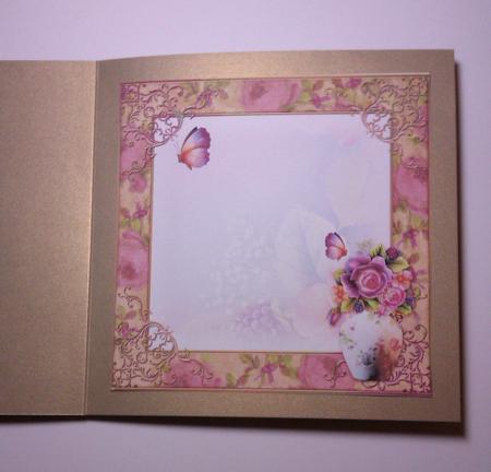 Butterfly & Blooms Blank 8x8 Insert by Lynda Tully