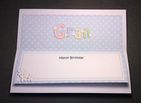 Birthday Gran Matching Large Dl Insert by Lynda Tully