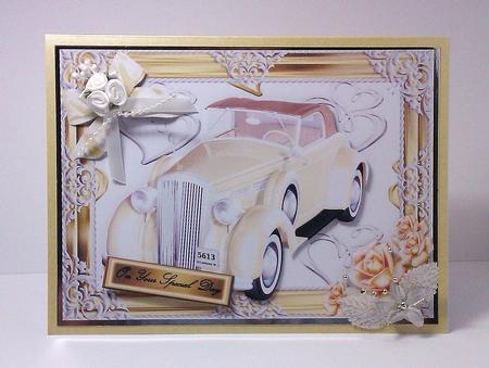Lovely Cream Wedding Car by Lynda Tully