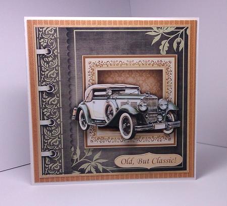 Classic Vintage Car Topper & Decoupage by Lynda Tully