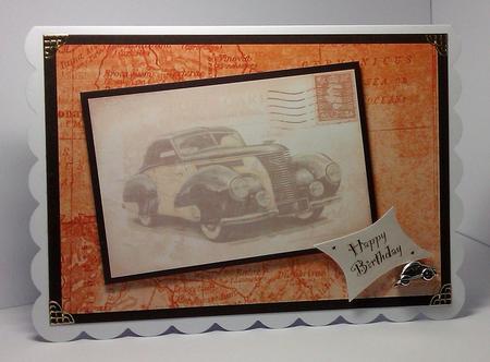 Vintage Cars 4 Vintage Postcard Toppers by Lynda Tully
