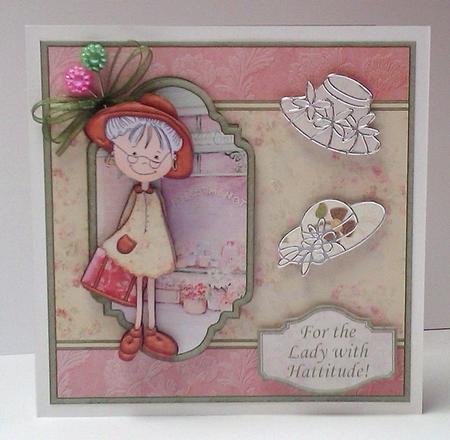 Granny with Hattitude Topper & Decoupage Insert Available by Lynda Tully